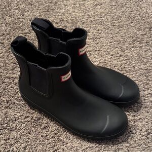 Hunter Chelsea Black Short Boots